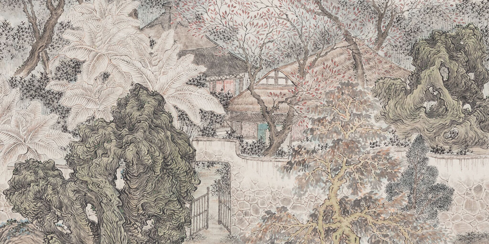 玉户帘中卷不去，捣衣砧上拂还来。
