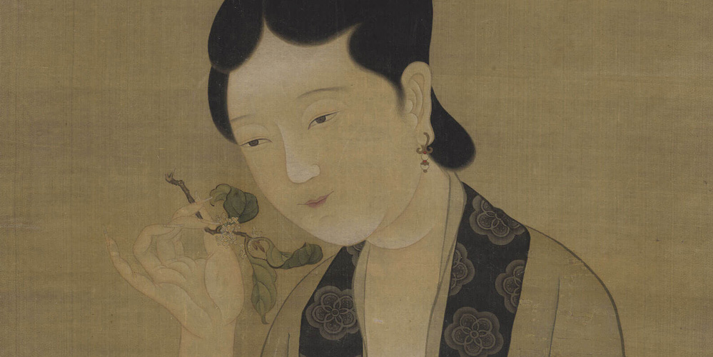 浣花溪上见卿卿，眼波明，黛眉轻。