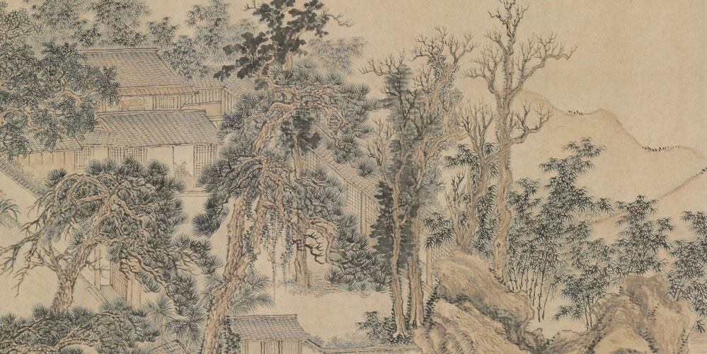 积石如玉，列松如翠。
