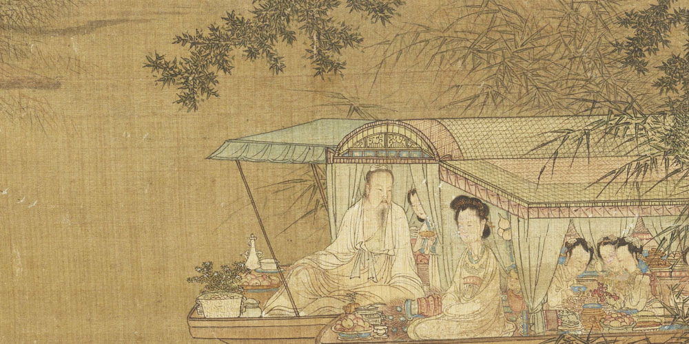 留人不住，醉解兰舟去。