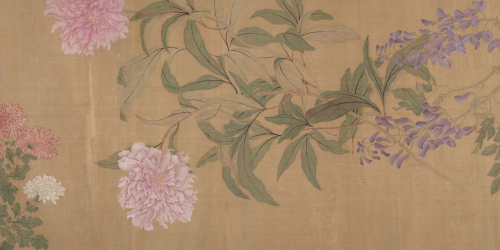 枕上潜垂泪，花间暗断肠。